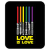 Lightsaber Rainbow - Love Is Love Mousepad