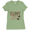 happy when duck hunting Ladies Fitted T-Shirt