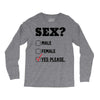 Sex Yes Please Long Sleeve Shirts