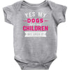 yes dogs are my children. get over it Baby Onesie