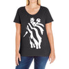 american flag soldier Ladies Curvy T-Shirt