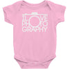 i love photography best trending Baby Bodysuit