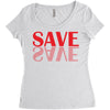 save red Women's Triblend Scoop T-shirt