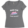 Save The Chubby Unicorns Women's Triblend Scoop T-shirt