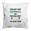 you can't buy happiness, but you can adopt a cat and that's pretty muc Throw Pillow
