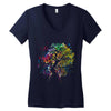 rainbow root Women's V-Neck T-Shirt