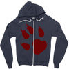 animal feet Zipper Hoodie