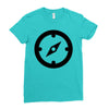 clock black Ladies Fitted T-Shirt