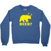 beer t shirt bear plus deer funny tee drinking college humor party shi Crewneck Sweatshirt