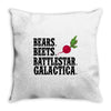 bears beets battlestar galactica Throw Pillow