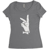 bunny sign Women's Triblend Scoop T-shirt