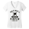 This Is What A Bad Ass Pawpaw Looks Like Women's V-Neck T-Shirt