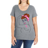 breast cancer girl power Ladies Curvy T-Shirt