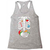 Christmas Skeleton mom and baby maternity Racerback Tank