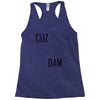 cuz dam Racerback Tank