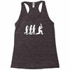 evolution of cricket white silhouette Racerback Tank