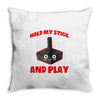 gaming hold and play Throw Pillow