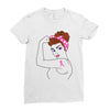 breast cancer girl power Ladies Fitted T-Shirt