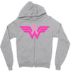 breast cancer wonder woman Zipper Hoodie