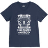 Never Underestimate The Strength Of A Lung Cancer Warrior V-Neck Tee