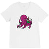 purple octopus playing the bagpipes V-Neck Tee