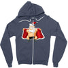 funny flashing naked nude christmas santa claus Zipper Hoodie