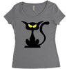 black cat Women's Triblend Scoop T-shirt