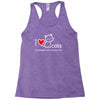 i love cats it's people who annoy me Racerback Tank