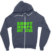 shoot hoops not guns Zipper Hoodie