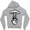 heart and nuclear explosion Zipper Hoodie