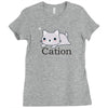 funny cat science t shirt Ladies Fitted T-Shirt
