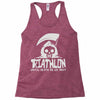 triathlon until death separate Racerback Tank