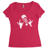 devil horns Women's Triblend Scoop T-shirt