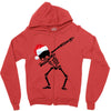 skeleton dabbing christmas Zipper Hoodie