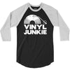vinyl junkie white logo 3/4 Sleeve Shirt