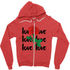 Love Rose Zipper Hoodie