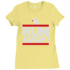 run away rabbit Ladies Fitted T-Shirt