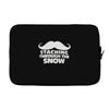mustaching through snow Laptop sleeve
