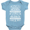 Real Kings Are Born On November 8 Baby Onesie