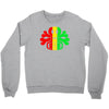 rasta skull and crossbones reggae dub club rave Crewneck Sweatshirt
