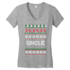 ugly christmas uncle Women's V-Neck T-Shirt