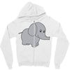 elephant cute Zipper Hoodie