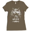 wolfs winter Ladies Fitted T-Shirt