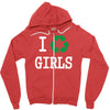 i recycle girls slogan text funny baseball jersey Zipper Hoodie