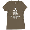 Keep Calm its Christmas Time Ladies Fitted T-Shirt