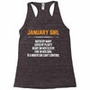 January Girl Hated By Many Racerback Tank