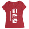 v2 eat sleep scuba dive Women's Triblend Scoop T-shirt
