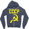 cccp hammer &amp; sickle  soviet union communist communism russia red star Zipper Hoodie