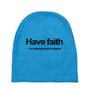 have faith in science and reason t shirt medium funny atheism religion Baby Beanies