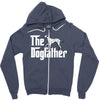 the dogfather dalmatian white Zipper Hoodie